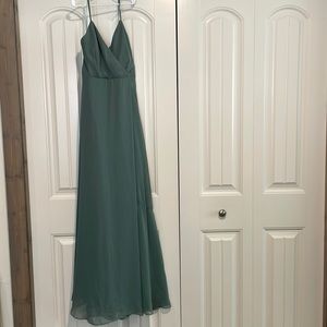 Seaglass green birdy grey bridesmaid dress